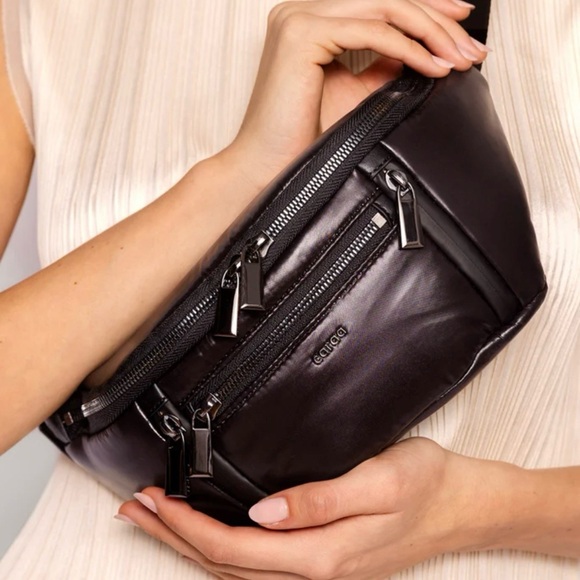 NWT Free People x Caraa Small Sling Hip Bag Black - Picture 1 of 8